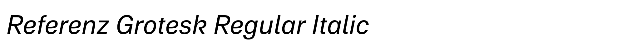 Referenz Grotesk Regular Italic image